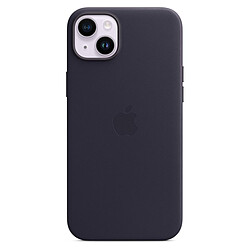 Apple Coque en cuir avec MagSafe pour iPhone 14 Plus - Encre violette