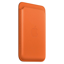 Apple Porte-cartes en cuir avec MagSafe pour Apple iPhone - Orange