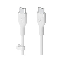 Belkin Boost Charge Flex Câble silicone USB-C vers USB-C (Blanc) - 2 m