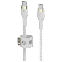 Belkin Boost Charge Pro Flex Câble silicone tressé USB-C vers USB-C (blanc) - 2 m