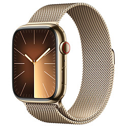 Apple Watch Series 9 GPS + Cellular - Acier Inoxydable Or - Bracelet Milanais - 45 mm