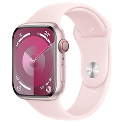 Apple Watch Series 9 GPS + Cellular - Aluminium Rose - Bracelet  Sport - 45 mm - Taille M/L