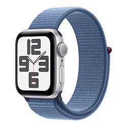 Apple Watch SE GPS (2023) (Argent - Bracelet Sport Loop Bleu d'hiver) - 40 mm