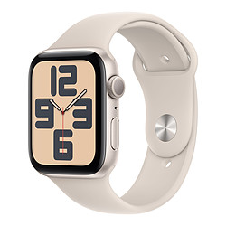 Apple Watch SE GPS (2023) (Lumière stellaire - Bracelet Sport Band Lumière stellaire) - 44 mm - Taille S/M