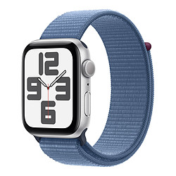 Apple Watch SE GPS (2023) (Argent - Bracelet Sport Loop Bleu d'hiver) - 44 mm