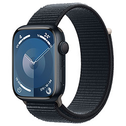 Apple Watch Series 9 GPS - Aluminium Minuit - Bracelet  Boucle Sport - 45 mm 