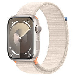 Apple Watch Series 9 GPS - Aluminium Lumière Stellaire - Bracelet  Boucle Sport - 45 mm  