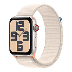 Apple Watch SE GPS + Cellular (2023) (Lumière stellaire - Bracelet Sport Loop Lumière stellaire) - 44 mm