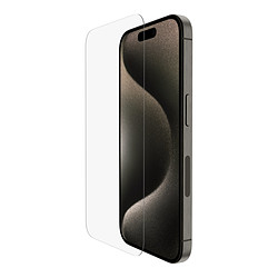 Belkin Protection d'écran antimicrobienne Tempered Glass pour iPhone 15 Pro