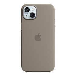 Apple Coque en silicone avec MagSafe pour iPhone 15 Plus - Argile