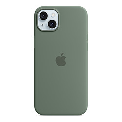 Apple Coque en silicone avec MagSafe pour iPhone 15 Plus - Cyprès