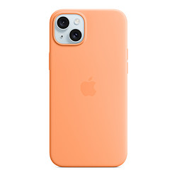 Apple Coque en silicone avec MagSafe pour iPhone 15 Plus - Sorbet à l'orange