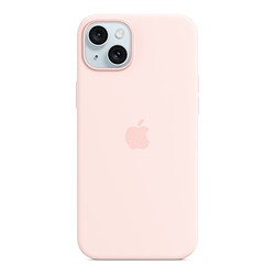 Apple Coque en silicone avec MagSafe pour iPhone 15 Plus - Rose pâle