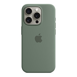 Apple Coque en silicone avec MagSafe pour iPhone 15 Pro - Cyprès