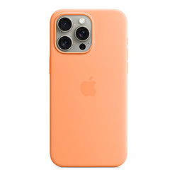 Apple Coque en silicone avec MagSafe pour iPhone 15 Pro Max - Sorbet à l'orange