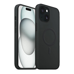 Akashi Coque de protection MagSafe en silicone noir- Apple iPhone 15