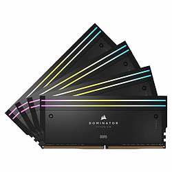 Corsair Dominator Titanium RGB Black - 4 x 24 Go (96 Go) - DDR5 6000 MHz - CL30