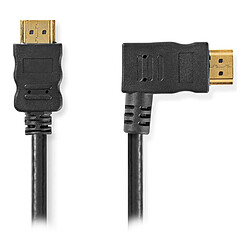 NEDIS Câble HDMI coudé à droite haute vitesse avec Ethernet Noir (1.5 mètre)