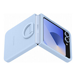 Samsung Coque Silicone Bleu avec Anneau Galaxy Z Flip6