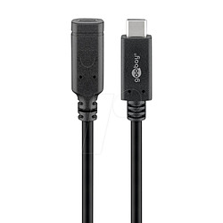 Goobay Câble USB 3.1 Type-C - 1 m - Noir