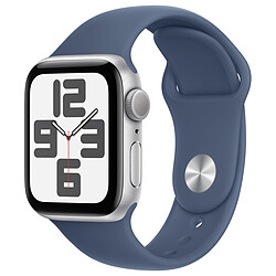 Apple Watch SE GPS (2024) - 40 mm - Aluminium Argent - Bracelet Sport Denim S/M