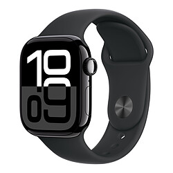 Apple Watch Series 10 GPS - Aluminium Noir - Bracelet  Sport Noir - 42 mm - Taille S/M