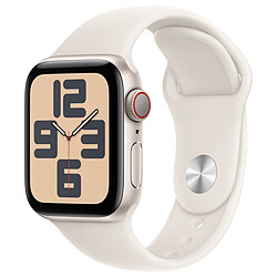 Apple Watch SE GPS + Cellular (2024) - 40 mm - Aluminium Lumière Stellaire -  Bracelet Sport Lumière Stellaire S/M