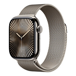 Apple Watch Series 10 GPS  + Cellular - Titane Naturel - Bracelet Milanais - 42 mm