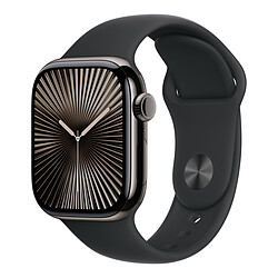 Apple Watch Series 10 GPS  + Cellular - Titane Ardoise - Bracelet Sport Noir - 42 mm - Taille S/M