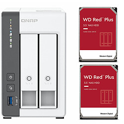 QNAP NAS TS-216G  + 2 x Western Digital WD Red Plus 6 To - 256 Mo