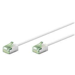 Goobay Câble RJ45 Slim Cat 8.1 U/FTP - 0.15 m - Blanc