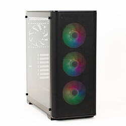 Boîtier PC Fox Spirit EG1 Noir - Moyen Tour Avec Façade En Bois Et Panneau Anti-bruit - Compatible ATX, Micro ATX, Mini ITX