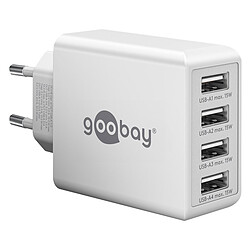 Goobay Chargeur multiport USB-A 30 W - Blanc