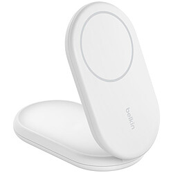 Belkin BoostCharge Socle de Recharge Aimanté et Pliable Qi2 15W - Blanc