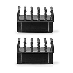 Nedis Lot de 2 Clips de câbles Click & Go - Noir