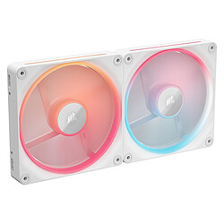 Corsair iCUE LINK LX140-R RGB Dual Pack - Blanc + iCUE LINK System Hub