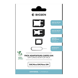 BigBen Connected Pack 3 adaptateurs carte micro et nano SIM 