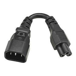 Adaptateur secteur IEC C14 mâle / connecteur IEC C5 mâle - 15 cm