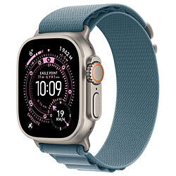 Apple Watch Ultra 3 GPS + Cellular 49 mm Titane Naturel Boucle Alpine Bleu Clair L