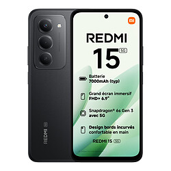 Xiaomi Redmi 15 5G Noir - 256 Go - 8 Go