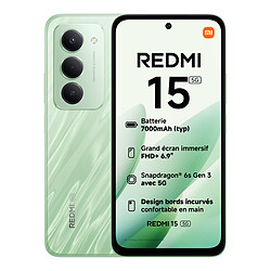 Xiaomi Redmi 15 5G Vert - 256 Go - 8 Go