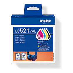 Brother LC521VAL - pack Bk, C, M, Y
