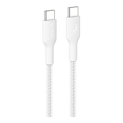 Belkin Câble BoostCharge Pro USB-C vers USB-C 240W - Blanc - 2 m Belkin Câble BoostCharge Pro USB-C vers USB-C 240W - Blanc - 2 m