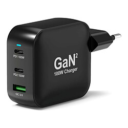 PORT Connect Chargeur Secteur USB-C Power Delivery 100W GaN + Câble 2 m