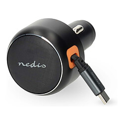 Nedis Chargeur allume-cigare 30 W avec câble USB-C rétractable