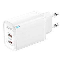 Akashi Chargeur Secteur Double USB-C GaN 45W