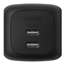 Belkin BoostCharge Pro Chargeur secteur GaN deux ports USB-C, 50W - Noir