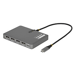 StarTech.com Adaptateur USB-C vers 4 DisplayPort 4K 60Hz - 1 port USB-A 2.0 - 1 port USB-C Power Delivery 140W