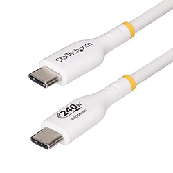 StarTech.com Câble USB-C vers USB-C 2.0 - 240W 5A PD EPR - 3 m - Blanc