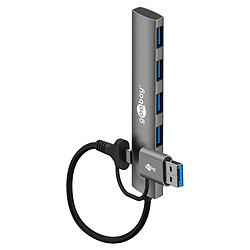 Goobay Hub Slim USB-C/A vers 4 ports USB-A 3.0